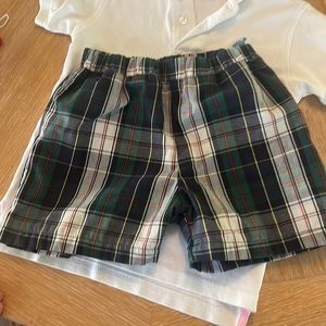 Boys plaid elastic shorts
